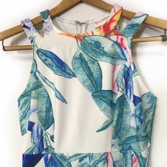 New L’Atiste by Amy Bird of Paradise Tropical Mini Dress Small - Picture 8 of 9